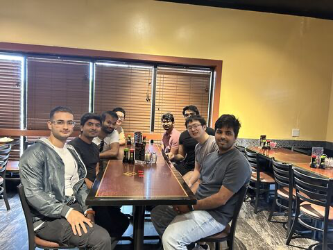 SAFE Lab members at a group dinner